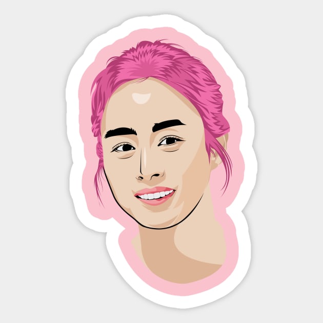 my delicious kim calling tae hee hoo Sticker by kerring